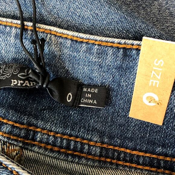 PRANA Women's Broadway Denim Pencil Skirt Size 0 True Blue Organic Stretch NWT - Picture 8 of 11